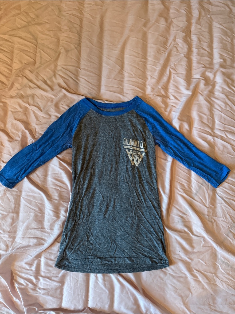 adidas Women’s OKC Thunder Tee - Blue & Gray